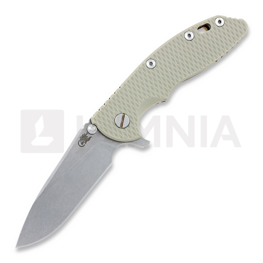 Hinderer XM-18 3,5" Slicer sulankstomas peilis, Sand G-10/Ti bronze
