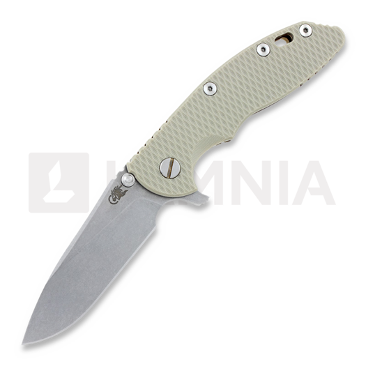 Skladací nôž Hinderer XM-18 3,5" Slicer, Sand G-10/Ti bronze