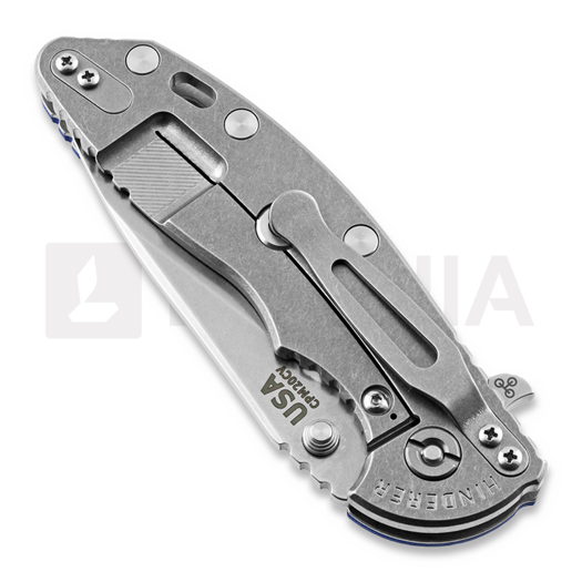 Coltello pieghevole Hinderer XM-18 3.5 Slicer, stonewash, blu