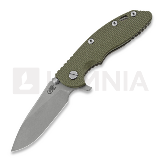 Briceag Hinderer XM-18 3.5 Slicer, working finish, verde