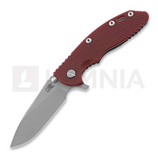 Nóż składany Hinderer XM-18 3.5 Slicer, working finish, czerwona