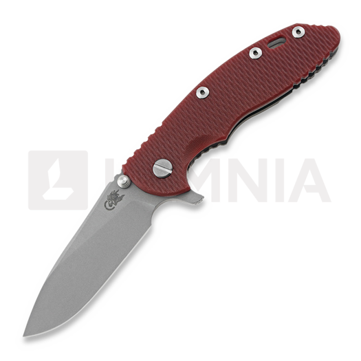 Hinderer XM-18 3.5 Slicer fällkniv, working finish, röd