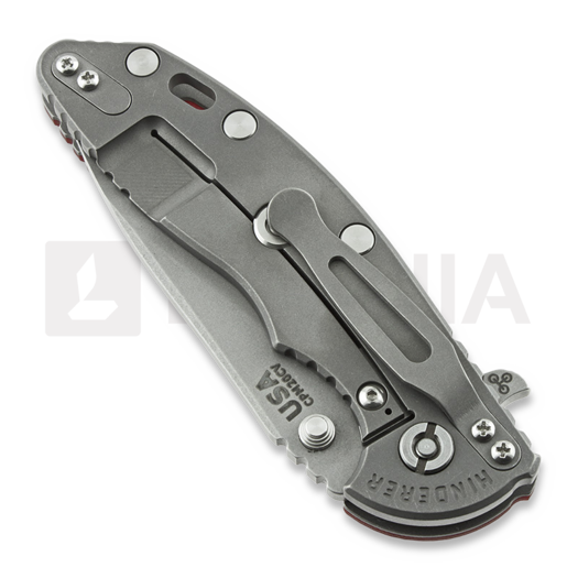 Hinderer XM-18 3.5 Slicer sulankstomas peilis, working finish, raudona