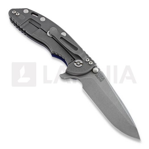 Hinderer XM-18 3,5" Spanto Fatty sulankstomas peilis, blue/black