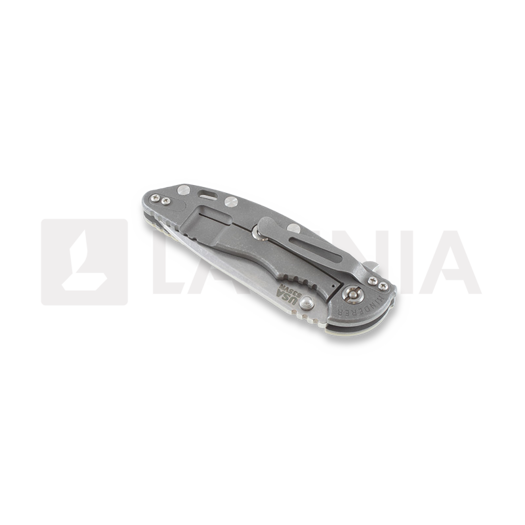 Hinderer XM-18 3,5" Spanto sulankstomas peilis, grey/Ti battle finish