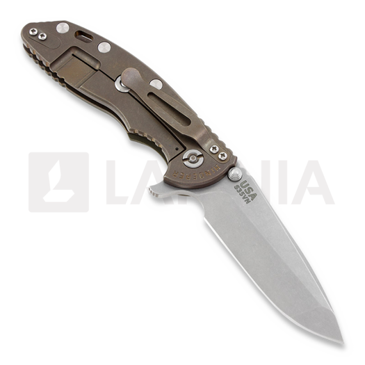 Hinderer XM-18 3,5" Spanto sulankstomas peilis, žalia
