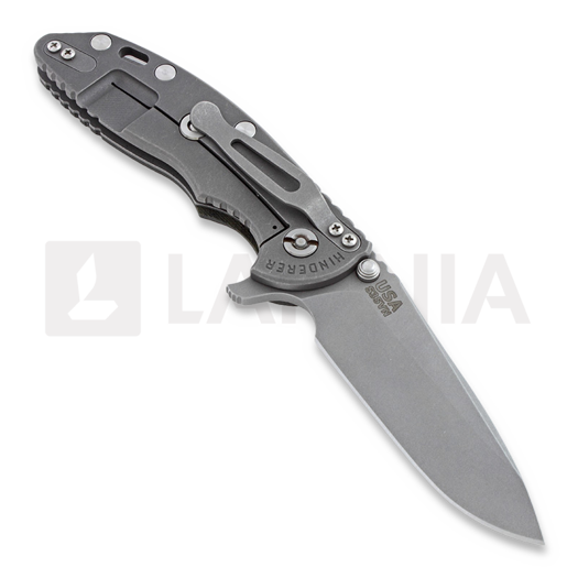 Hinderer XM-18 3,5" Spear Point working finish sulankstomas peilis, black/green