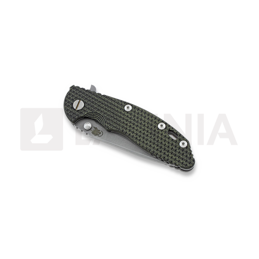 Coltello pieghevole Hinderer XM-18 3,5" Spear Point working finish, black/green