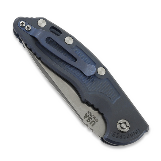 Coltello pieghevole Hinderer XM-18 3.5 Spearpoint Automatic Battle Blue Stonewash