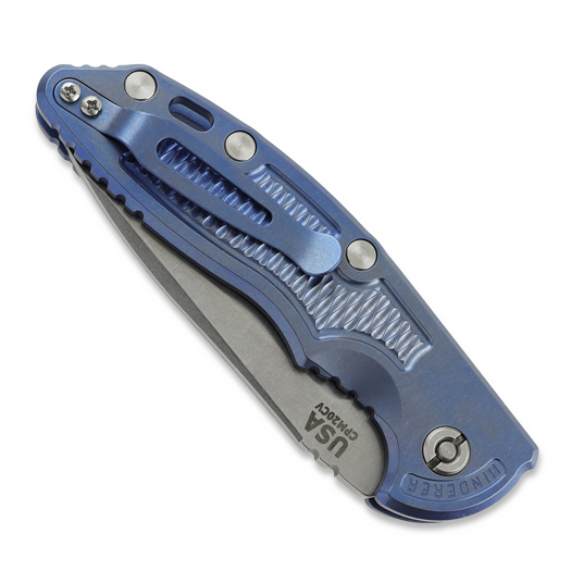 Coltello pieghevole Hinderer XM-18 3.5 Spearpoint Automatic Stonewash Blue