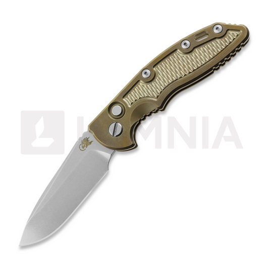 Nóż składany Hinderer XM-18 3.5 Spearpoint Automatic, Stonewash Bronze