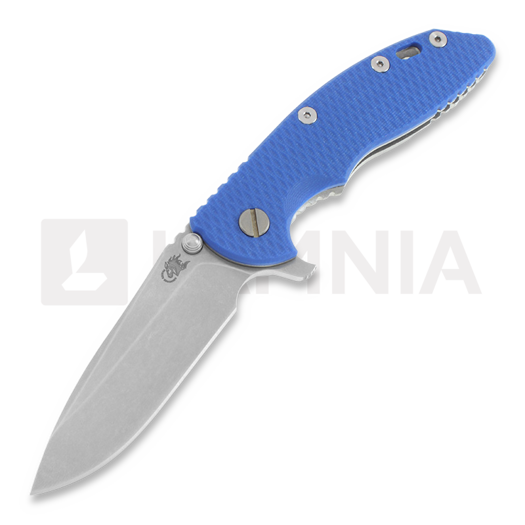 Hinderer XM-18 3,5" Spearpoint foldekniv, blå