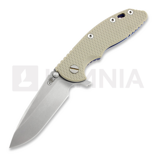 Hinderer XM-18 3,5" Spearpoint 折り畳みナイフ, grey/Ti blue