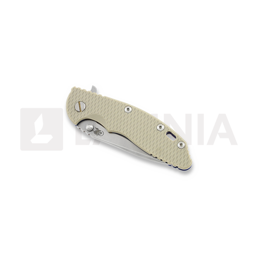 Hinderer XM-18 3,5" Spearpoint sulankstomas peilis, grey/Ti blue