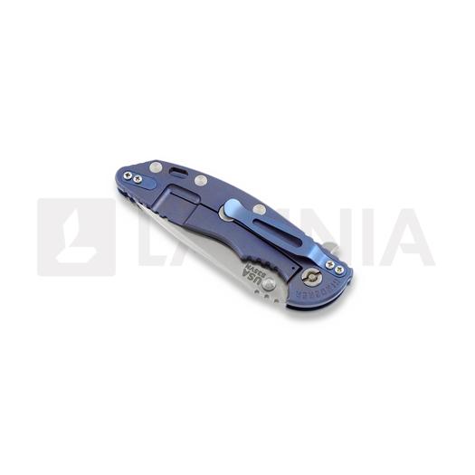 Coltello pieghevole Hinderer XM-18 3,5" Spearpoint, grey/Ti blue