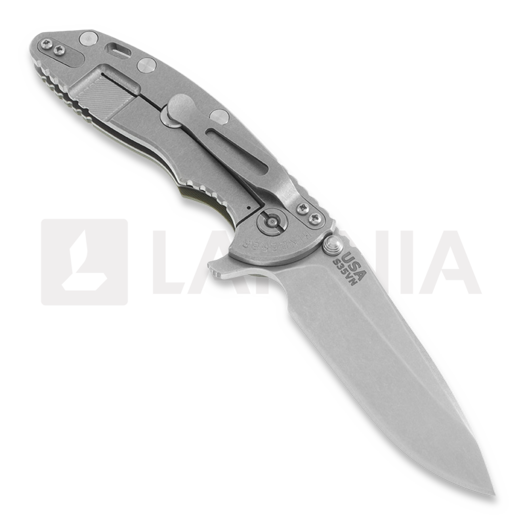 Hinderer XM-18 3,5" Spearpoint sulankstomas peilis, žalia