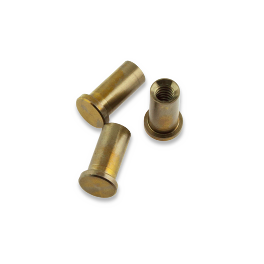 Hinderer XM-18 3.5 Ti Handle Nuts Set Of 3, bronze