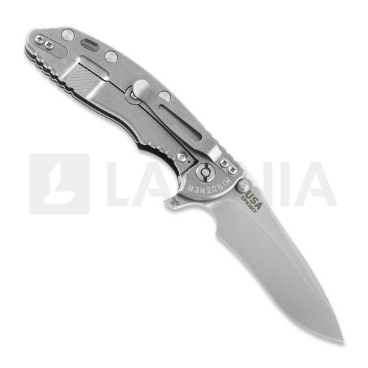 Hinderer XM-18 3.5 Tri-Way Recurve Stonewash sulankstomas peilis, Black