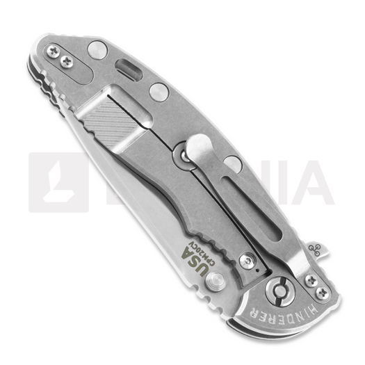 Hinderer XM-18 3.5 Tri-Way Recurve Stonewash sulankstomas peilis, Black