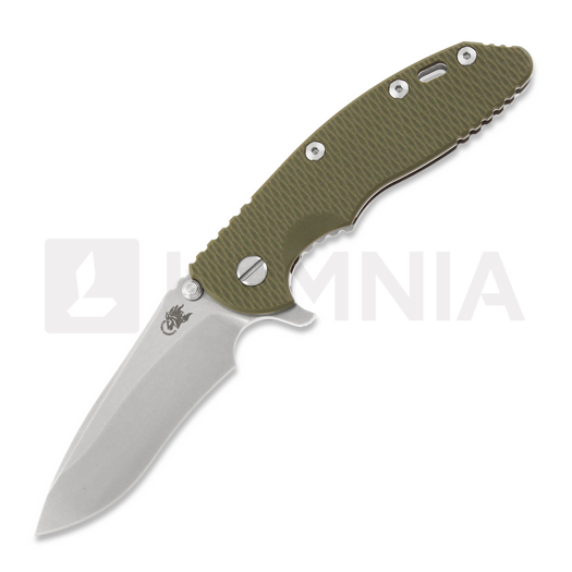 Saliekams nazis Hinderer XM-18 3.5 Tri-Way Recurve Stonewash, OD Green