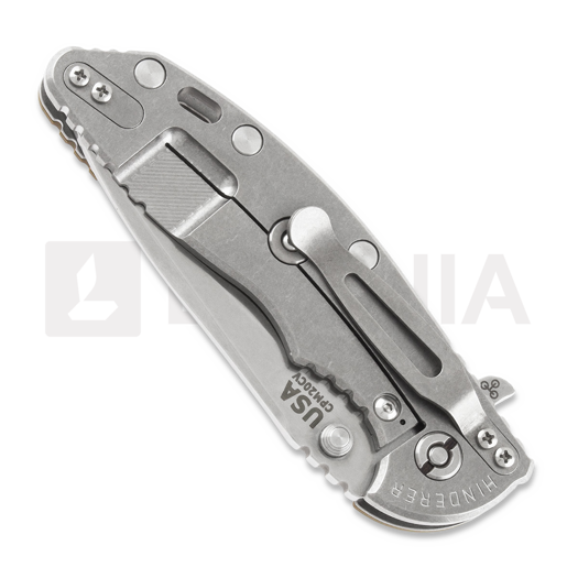 Hinderer XM-18 3.5 Tri-Way Recurve Stonewash sulankstomas peilis, OD Green