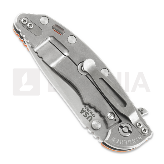 Hinderer XM-18 3.5 Tri-Way Recurve Stonewash sulankstomas peilis, Orange