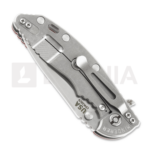 Coltello pieghevole Hinderer XM-18 3.5 Tri-Way Recurve Stonewash, Red