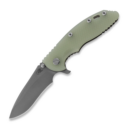 Hinderer XM-18 3.5 Tri-Way Recurve Working Finish, Translucent Green