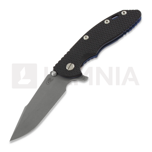 Hinderer XM-18 3.5 Tri-Way Skinny Harpoon Spanto Battle Blue 접이식 나이프, 검정