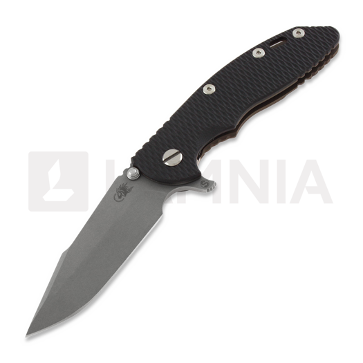 Hinderer XM-18 3.5 Tri-Way Skinny Harpoon Spanto Battle Bronze összecsukható kés, fekete