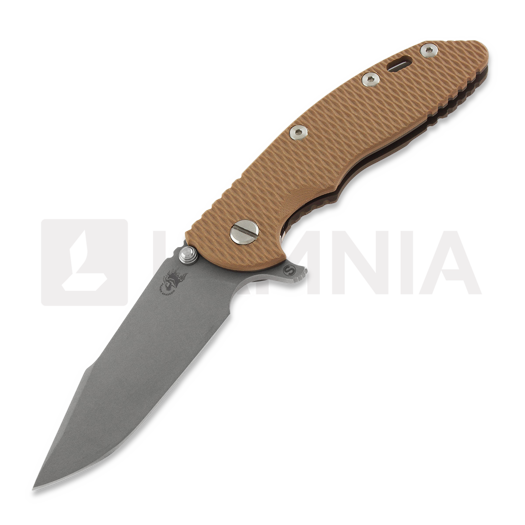 Hinderer XM-18 3.5 Tri-Way Skinny Harpoon Spanto Battle Bronze kääntöveitsi, coyote