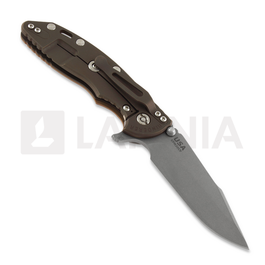 Hinderer XM-18 3.5 Tri-Way Skinny Harpoon Spanto Battle Bronze sulankstomas peilis, coyote