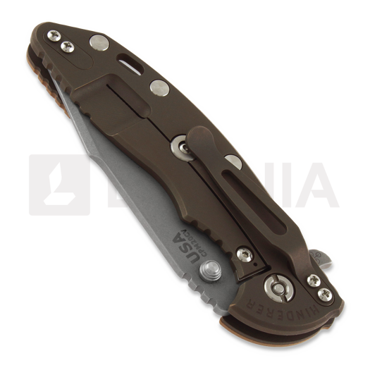 Hinderer XM-18 3.5 Tri-Way Skinny Harpoon Spanto Battle Bronze sulankstomas peilis, coyote