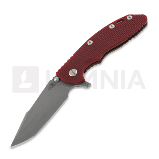 Hinderer XM-18 3.5 Tri-Way Skinny Harpoon Spanto Battle Bronze összecsukható kés, piros