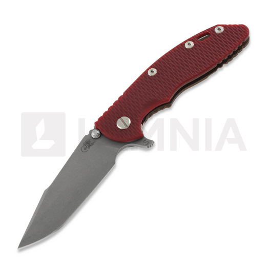 Hinderer XM-18 3.5 Tri-Way Skinny Harpoon Spanto Battle Bronze סכין מתקפלת, אדום