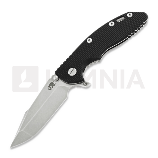 Hinderer XM-18 3.5 Tri-Way Skinny Harpoon Spanto Stonewash 折叠刀, 黑色