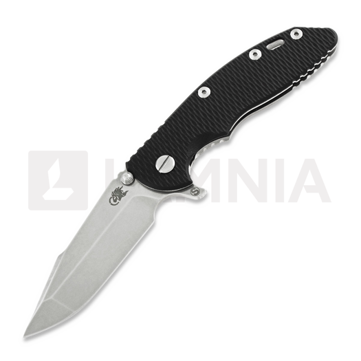Hinderer XM-18 3.5 Tri-Way Skinny Harpoon Spanto Stonewash 折叠刀, 黑色