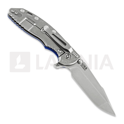 Couteau pliant Hinderer XM-18 3.5 Tri-Way Skinny Harpoon Spanto Stonewash, bleu
