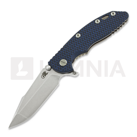 Hinderer XM-18 3.5 Tri-Way Skinny Harpoon Spanto Stonewash 접이식 나이프, blue/black
