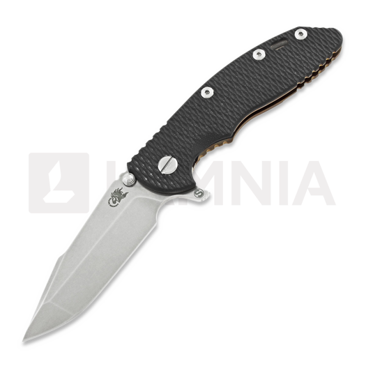 Hinderer XM-18 3.5 Tri-Way Skinny Harpoon Spanto Stonewash Bronze folding knife, black