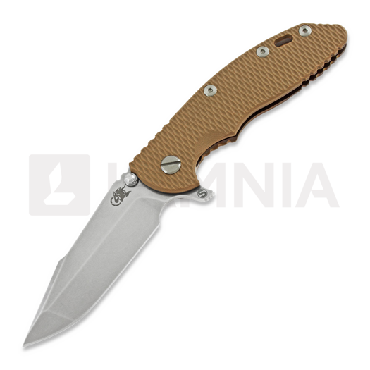 Hinderer XM-18 3.5 Tri-Way Skinny Harpoon Spanto Stonewash Bronze összecsukható kés, coyote