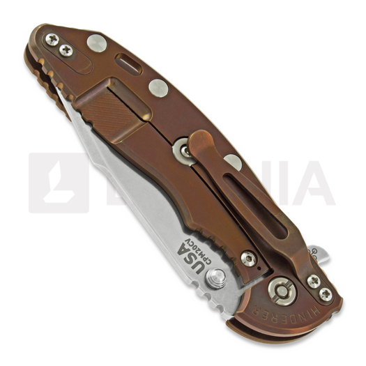 Hinderer XM-18 3.5 Tri-Way Skinny Harpoon Spanto Stonewash Bronze folding knife, coyote