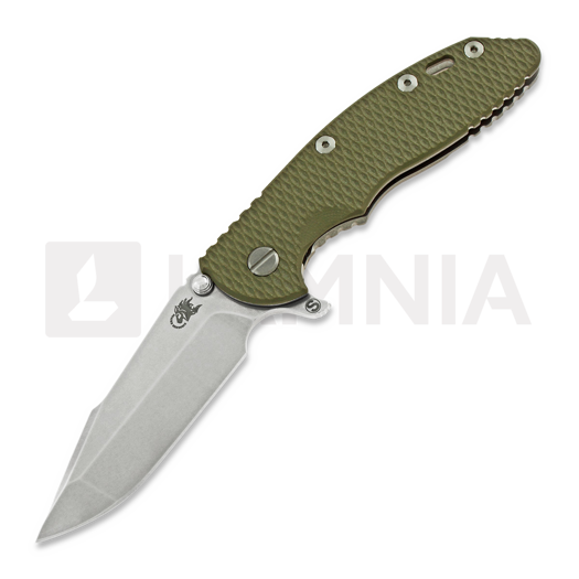 Couteau pliant Hinderer XM-18 3.5 Tri-Way Skinny Harpoon Spanto Stonewash, vert