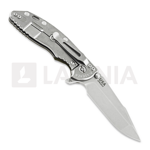 Hinderer XM-18 3.5 Tri-Way Skinny Harpoon Spanto Stonewash 折叠刀, 綠色