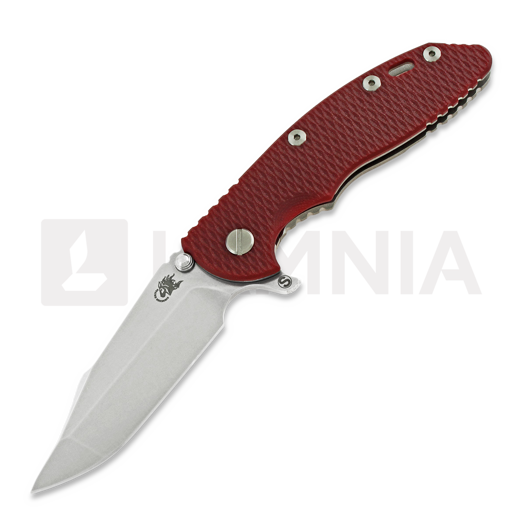 Складной нож Hinderer XM-18 3.5 Tri-Way Skinny Harpoon Spanto Stonewash, красный