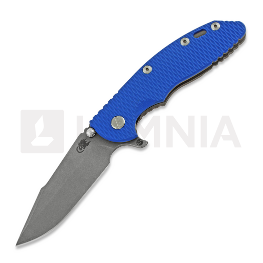 Hinderer XM-18 3.5 Tri-Way Skinny Harpoon Spanto Working Finish fällkniv, blå