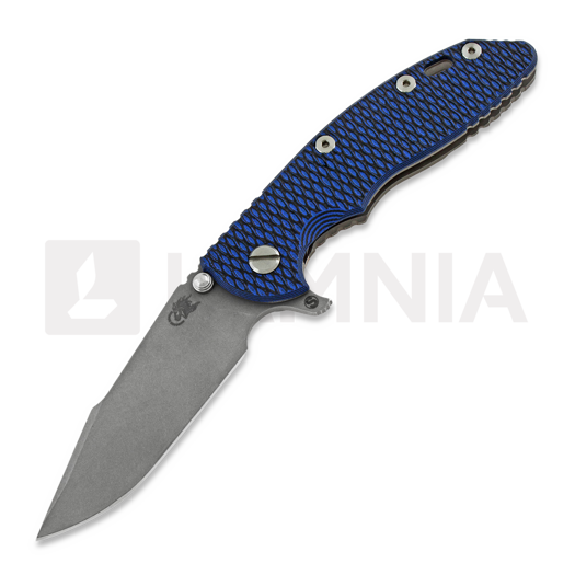 Hinderer XM-18 3.5 Tri-Way Skinny Harpoon Spanto Working Finish fällkniv, blue/black