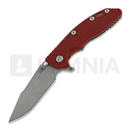 Hinderer XM-18 3.5 Tri-Way Skinny Harpoon Spanto Working Finish 접이식 나이프, 빨강