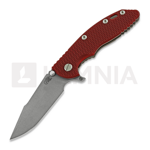 Hinderer XM-18 3.5 Tri-Way Skinny Harpoon Spanto Working Finish sulankstomas peilis, raudona