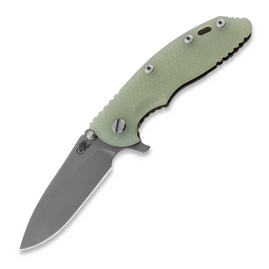 Hinderer XM-18 3.5 Tri-Way Slicer Battle Bronze, Translucent Green